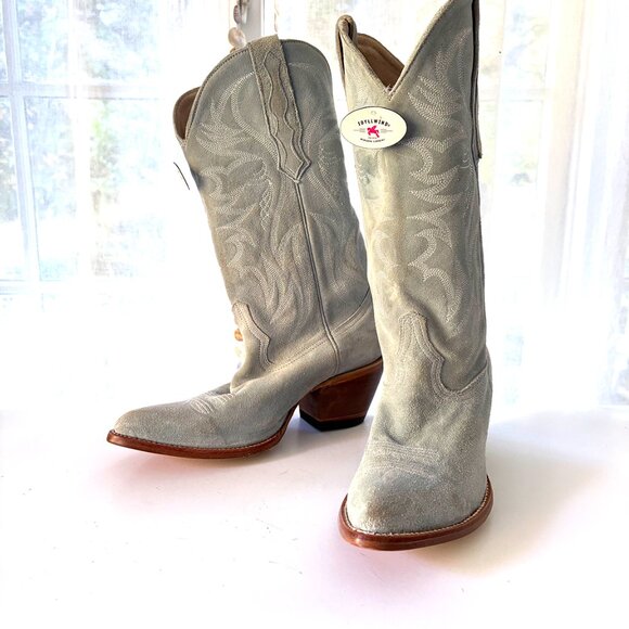 Idyllwind, charmed Life Blue Suede Distressed Western Boots - Picture 4 of 11